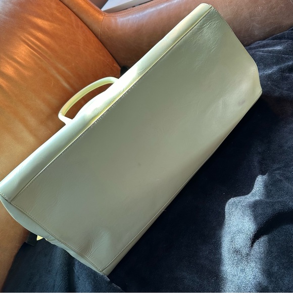 Calvin Klein runway designer collection leather yellow bowling bag studio luxury - Picture 13 of 17